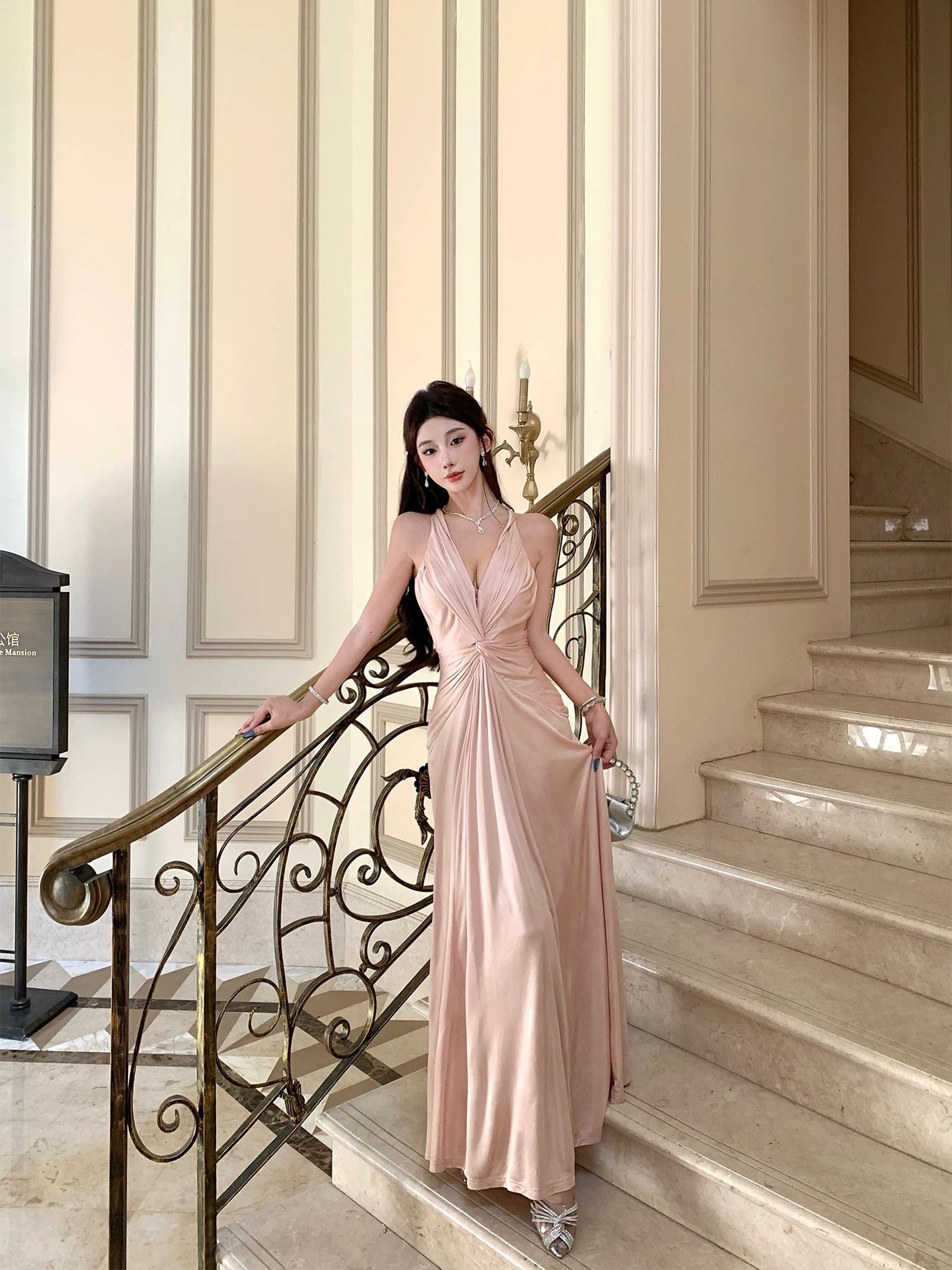 Rose Veil Back Grace Dress