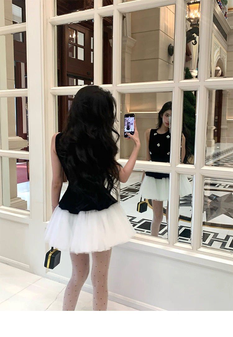 Noir Pearl Tulle Set