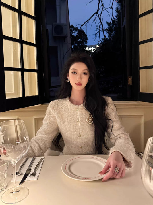 Bijou Blanche Tweed Jacket