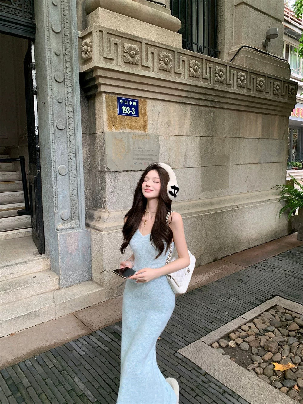 Cloudy Knit Ensemble －Blue Mist