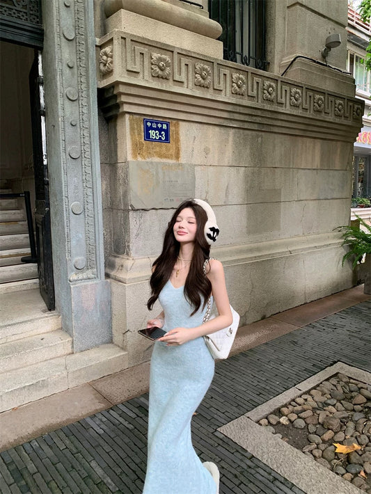 Cloudy Knit Ensemble －Blue Mist