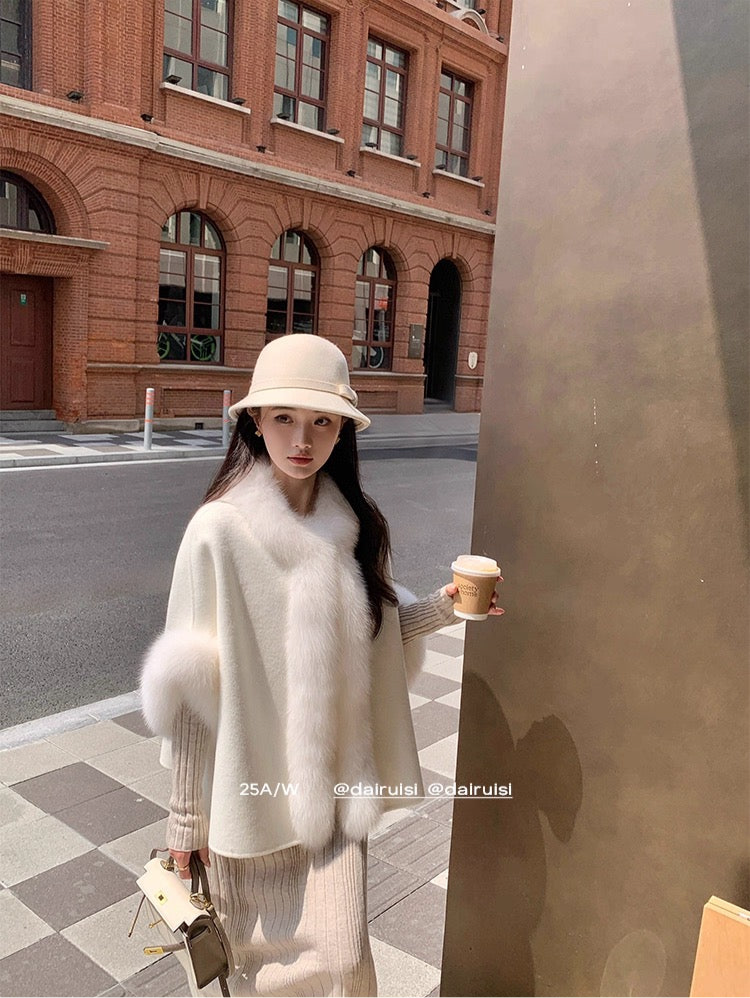 Snow Fox Cape Coat