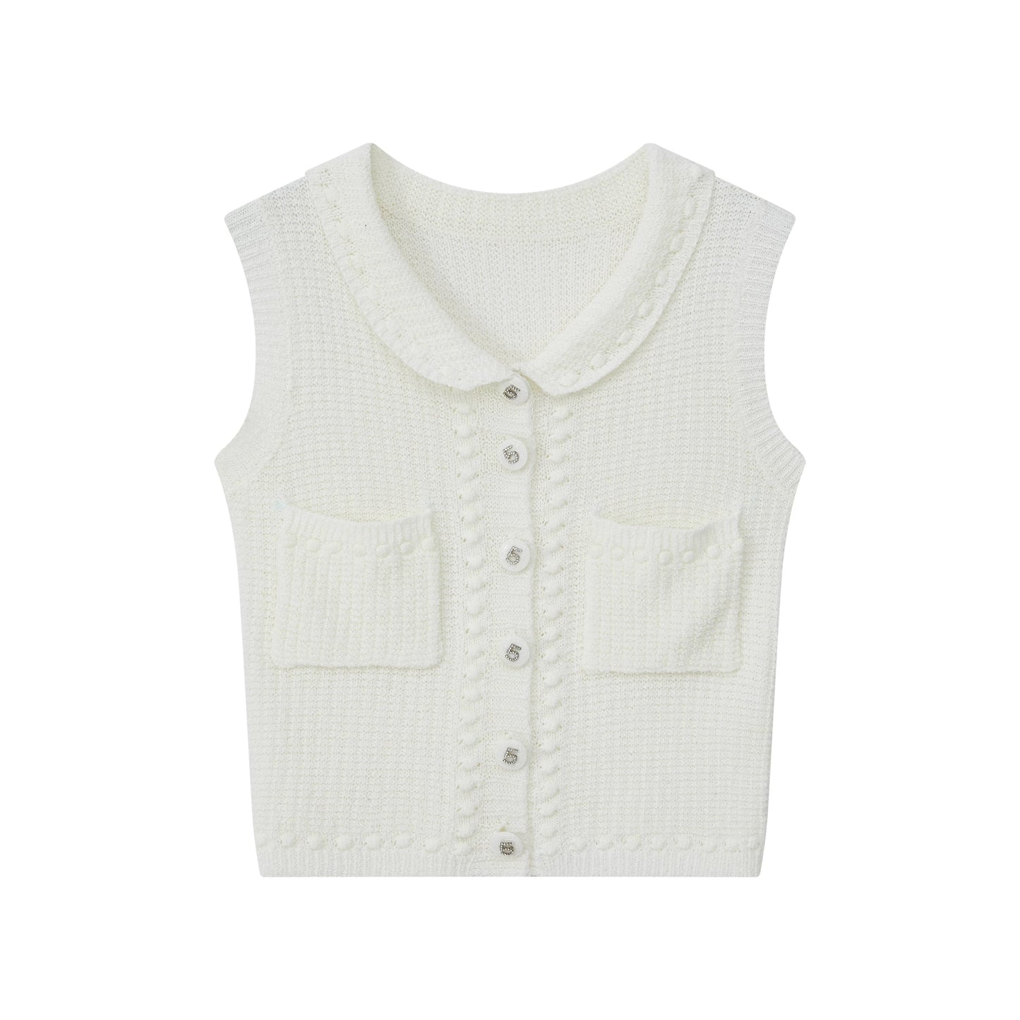 Camellia Pearl Knit Vest