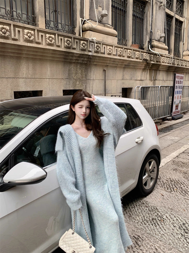 Cloudy Knit Ensemble －Blue Mist