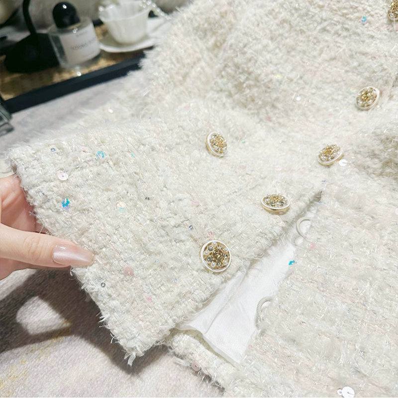 Bijou Blanche Tweed Jacket