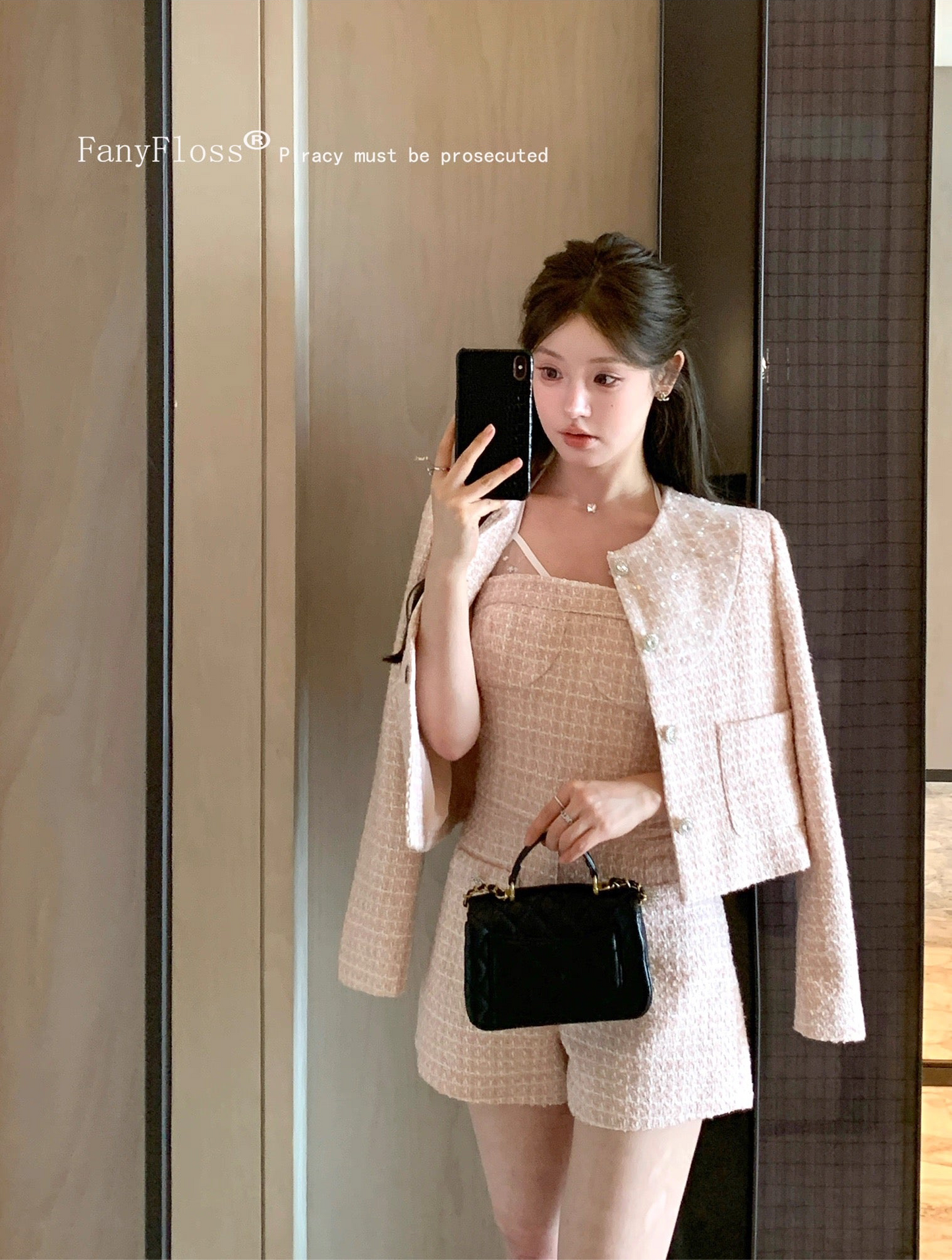 Rose Petal Tweed Set