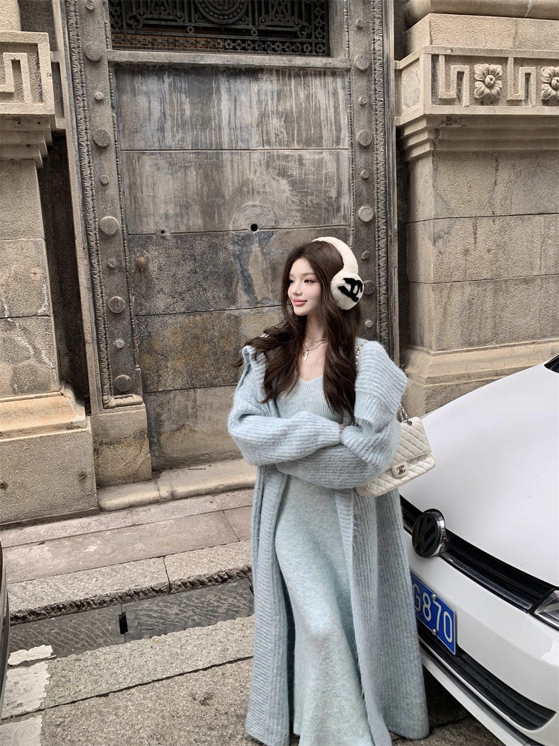 Cloudy Knit Ensemble －Blue Mist