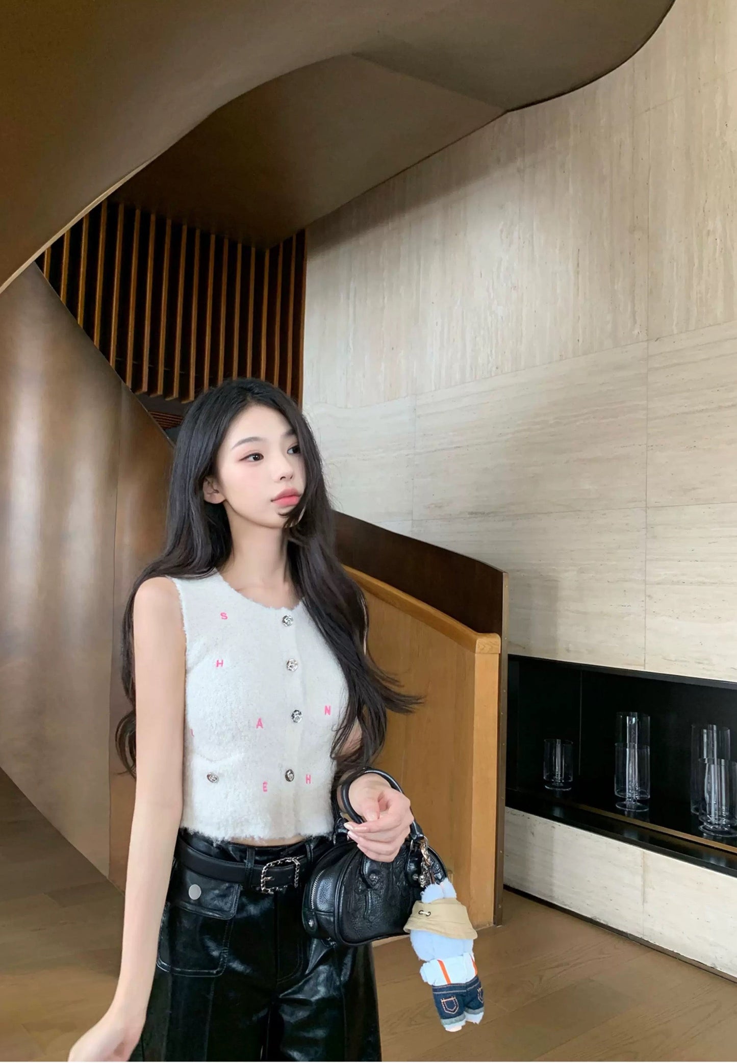 Signature Logo Tweed Vest