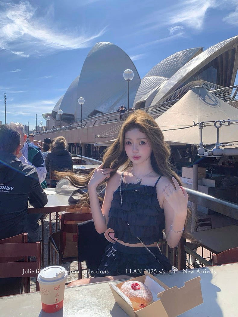 Sugar Ruffle Navy Set