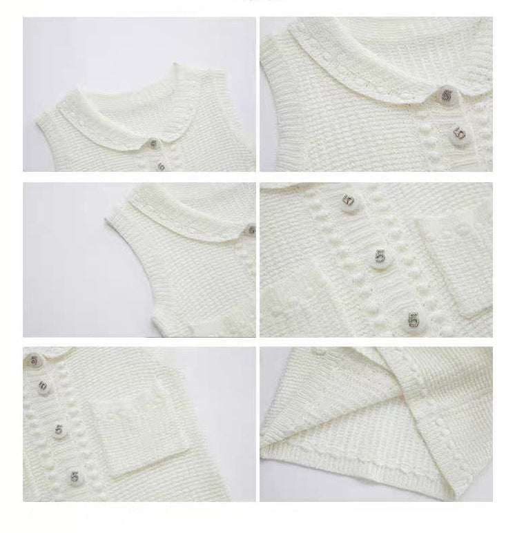 Camellia Pearl Knit Vest