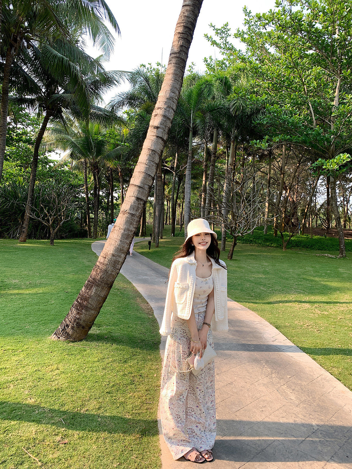 Grace White Tweed Set