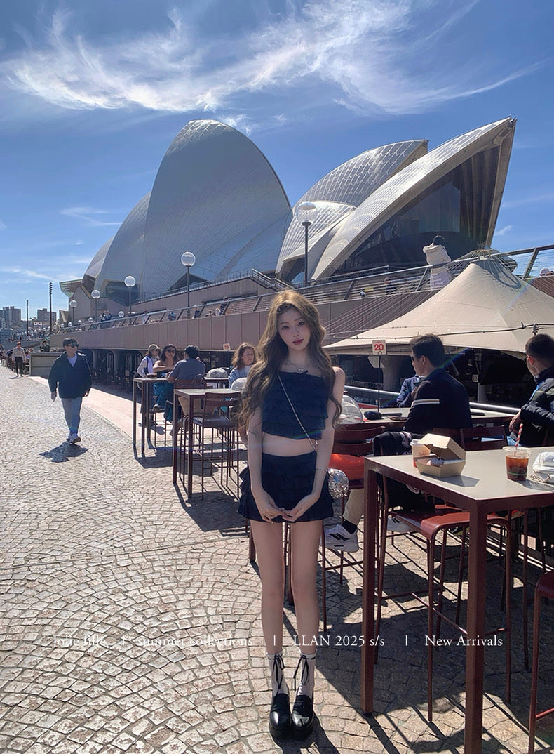 Sugar Ruffle Navy Set