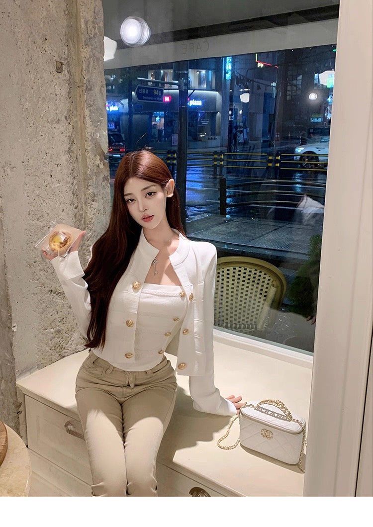 Chic Button Corset Top