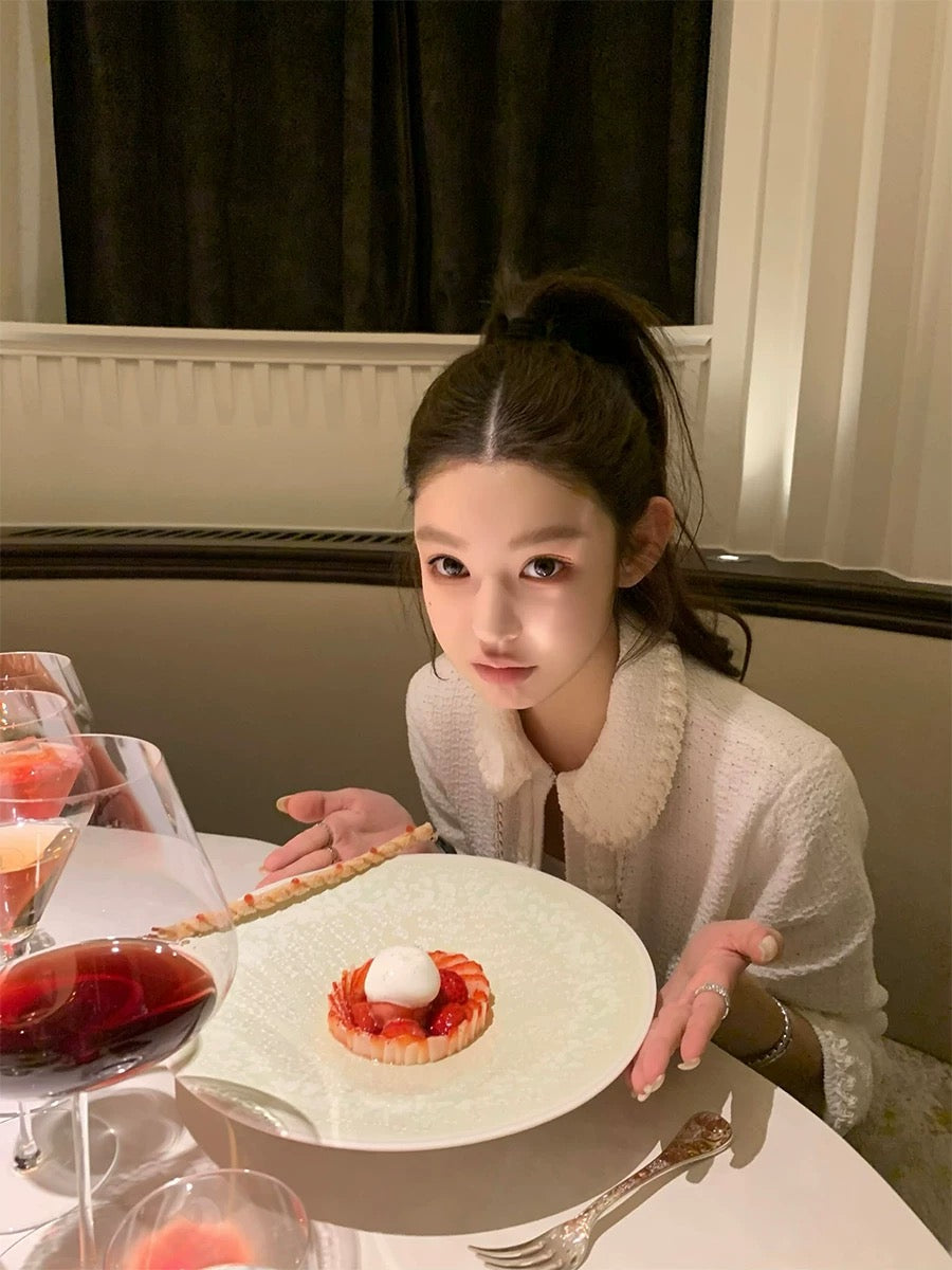 Grace White Tweed Set