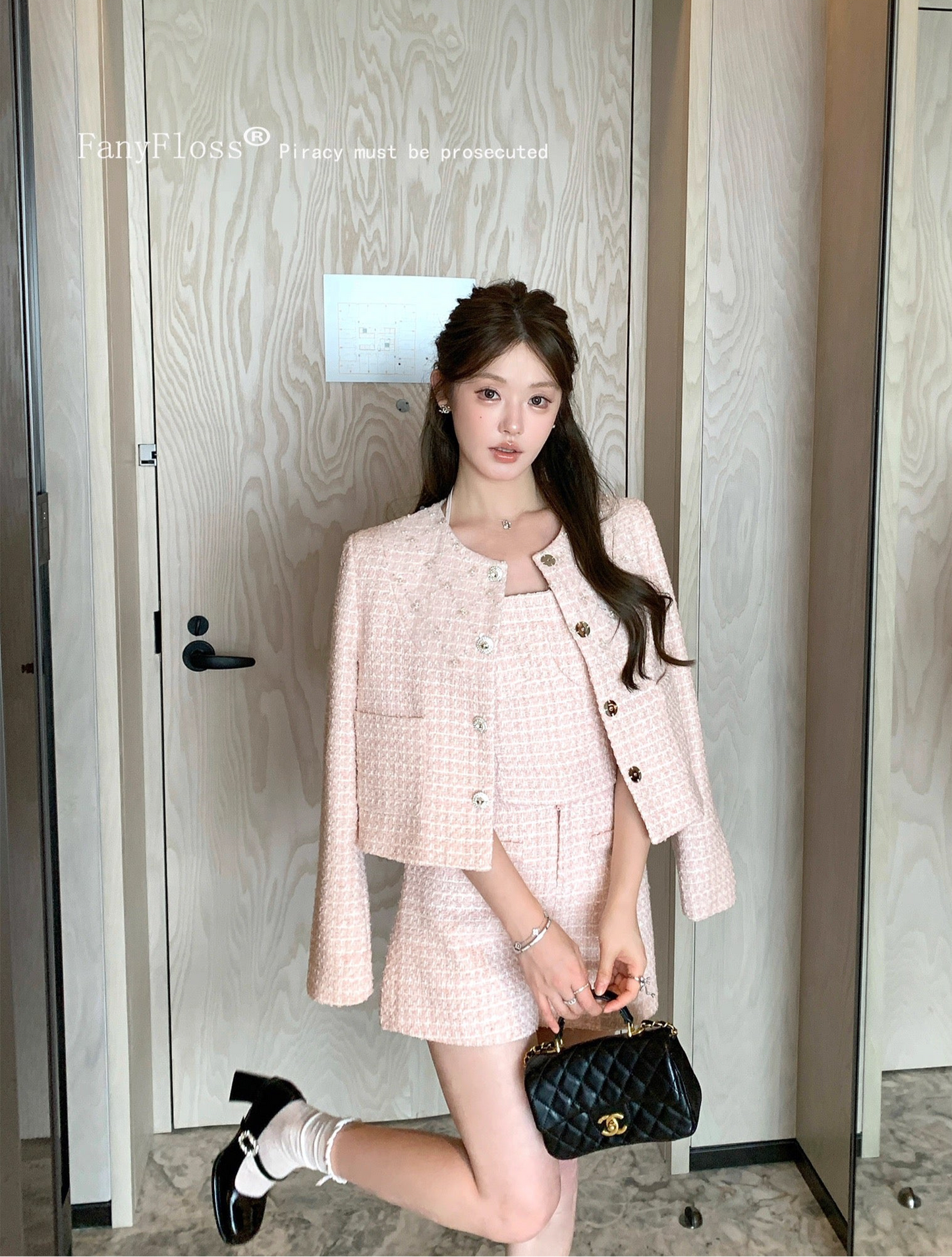 Rose Petal Tweed Set