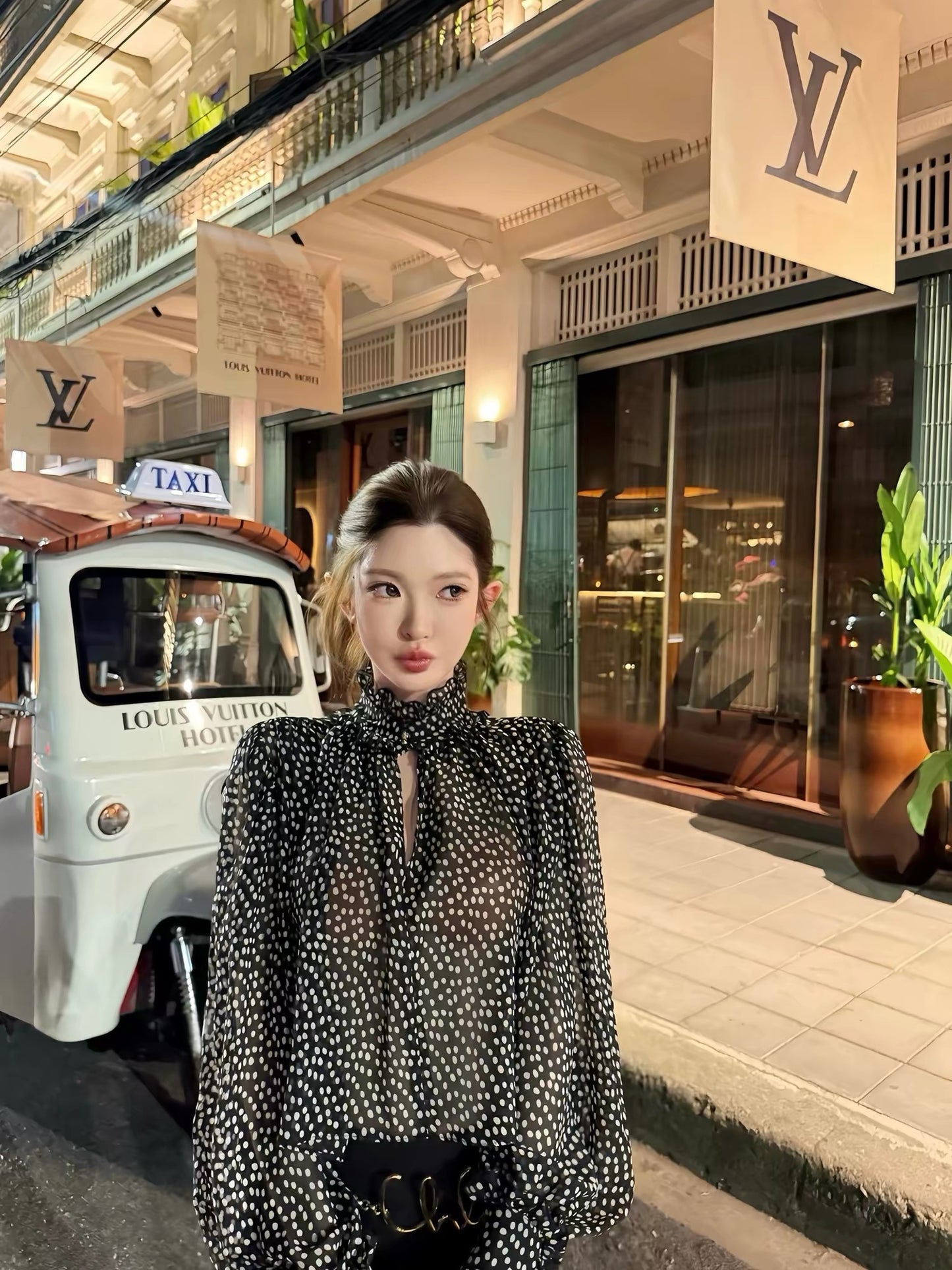 Parisienne Dot Blouse