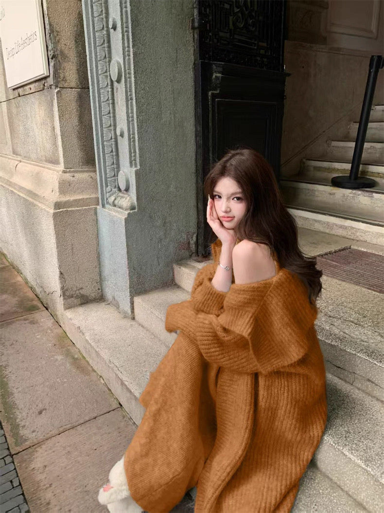 Cloudy Knit Ensemble －Latte Beige