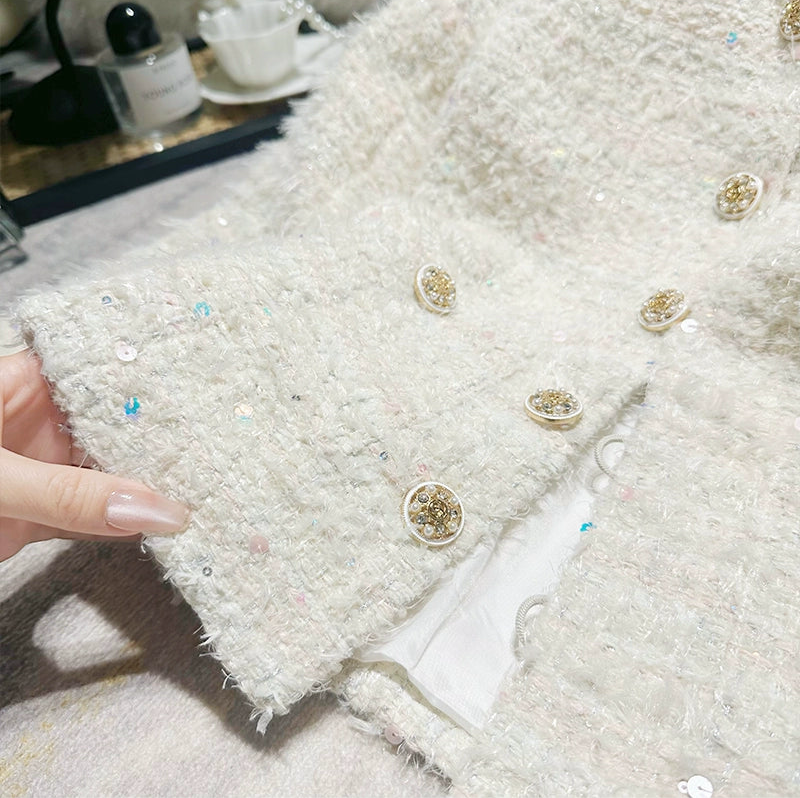 Bijou Blanche Tweed Jacket
