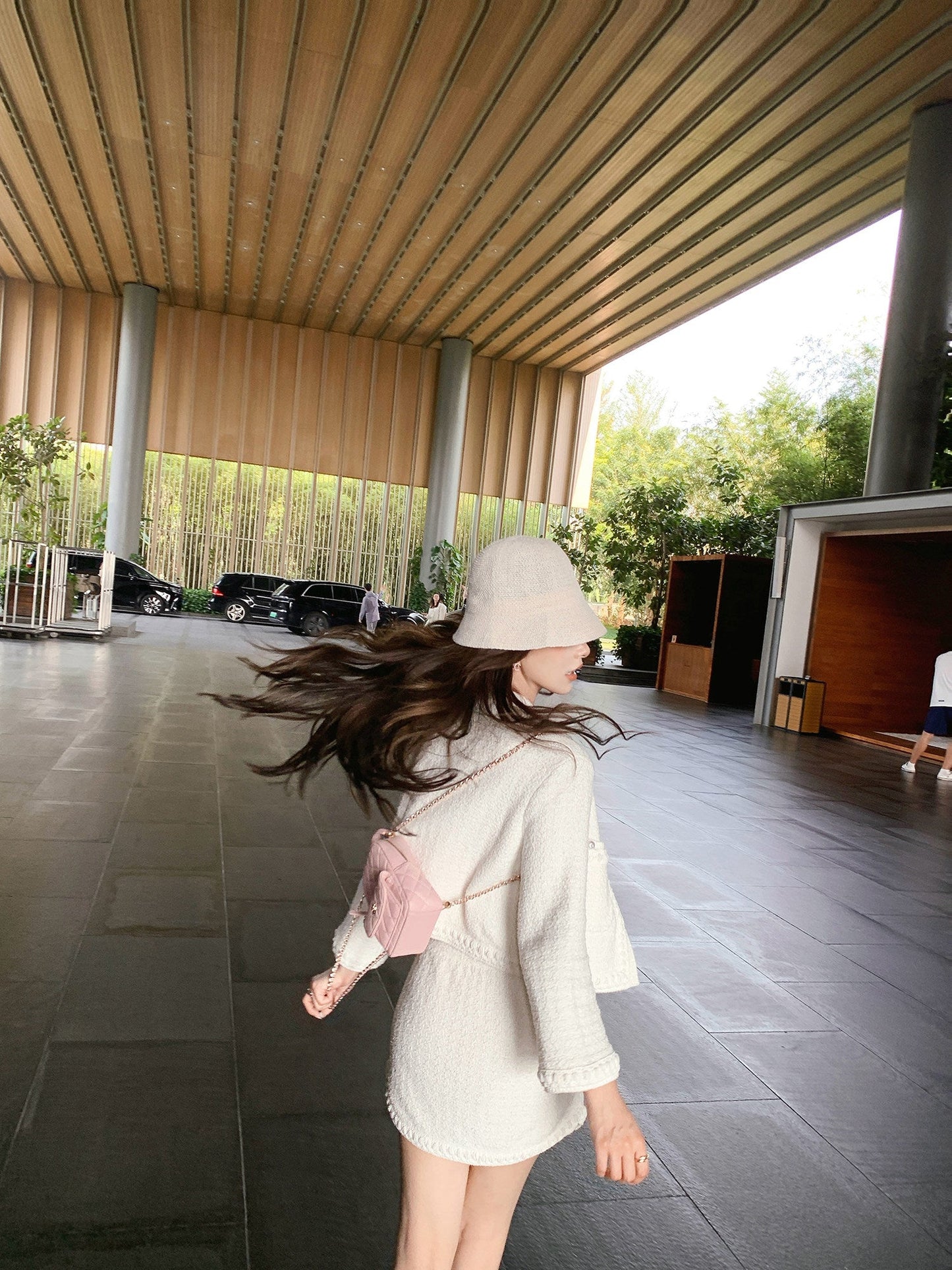 Grace White Tweed Set