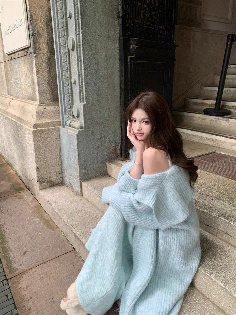 Cloudy Knit Ensemble －Blue Mist