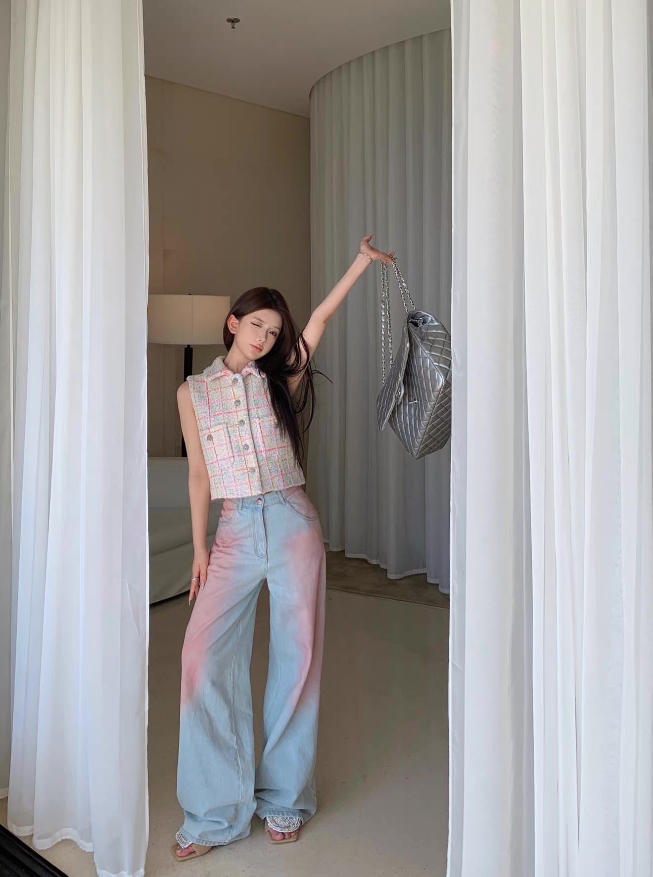 Candy Tweed Muse Top
