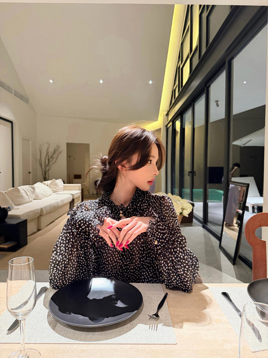 Parisienne Dot Blouse