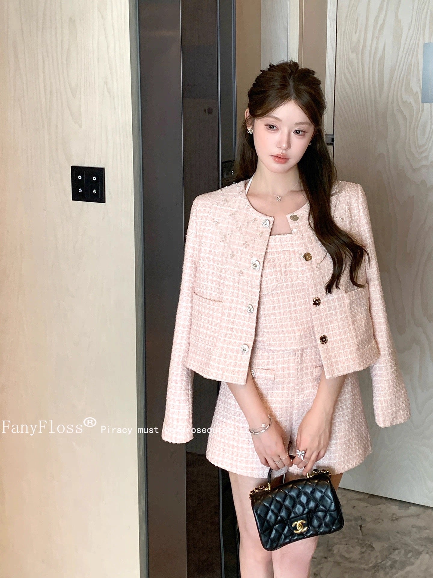 Rose Petal Tweed Set