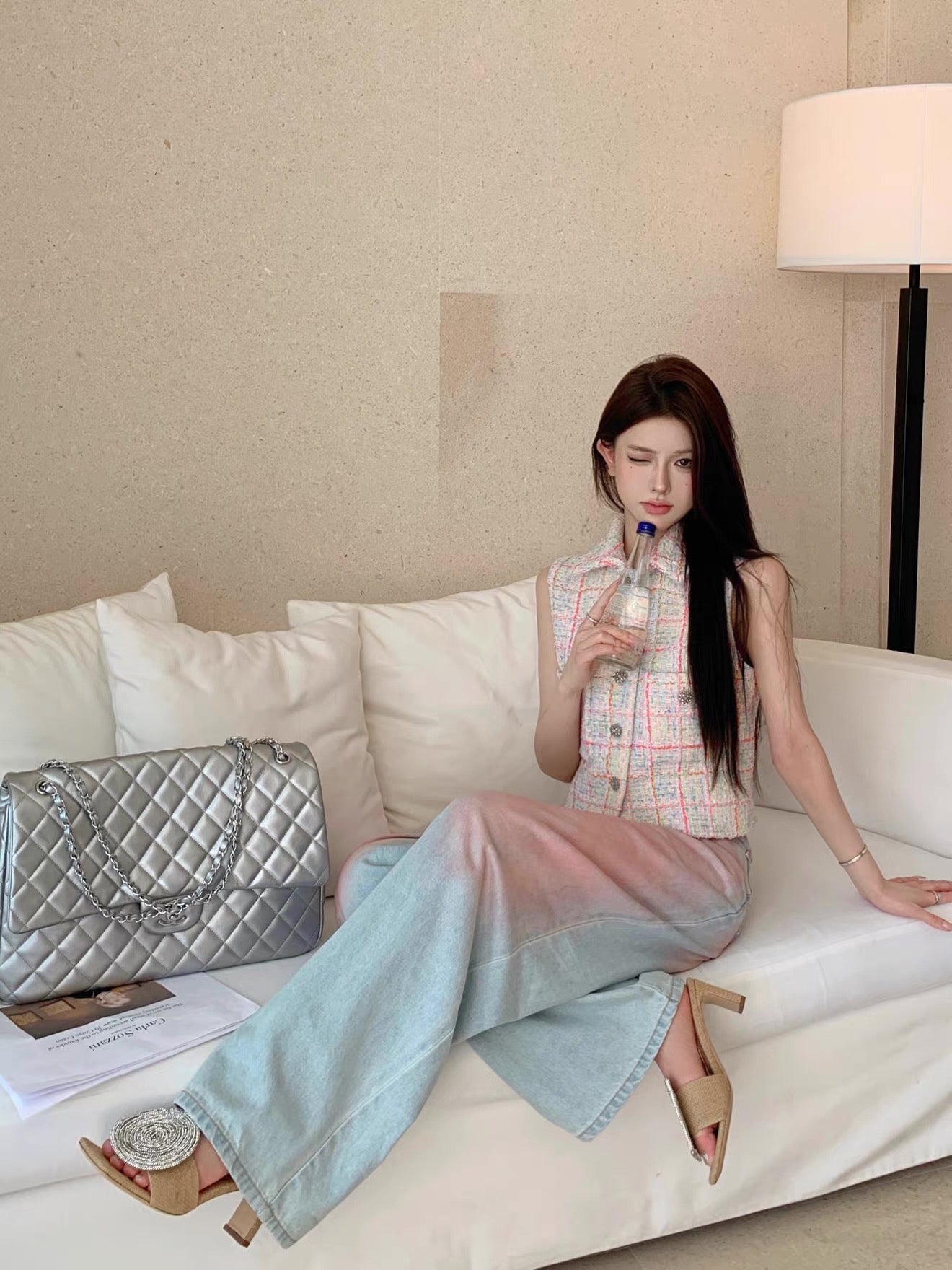 Candy Tweed Muse Top