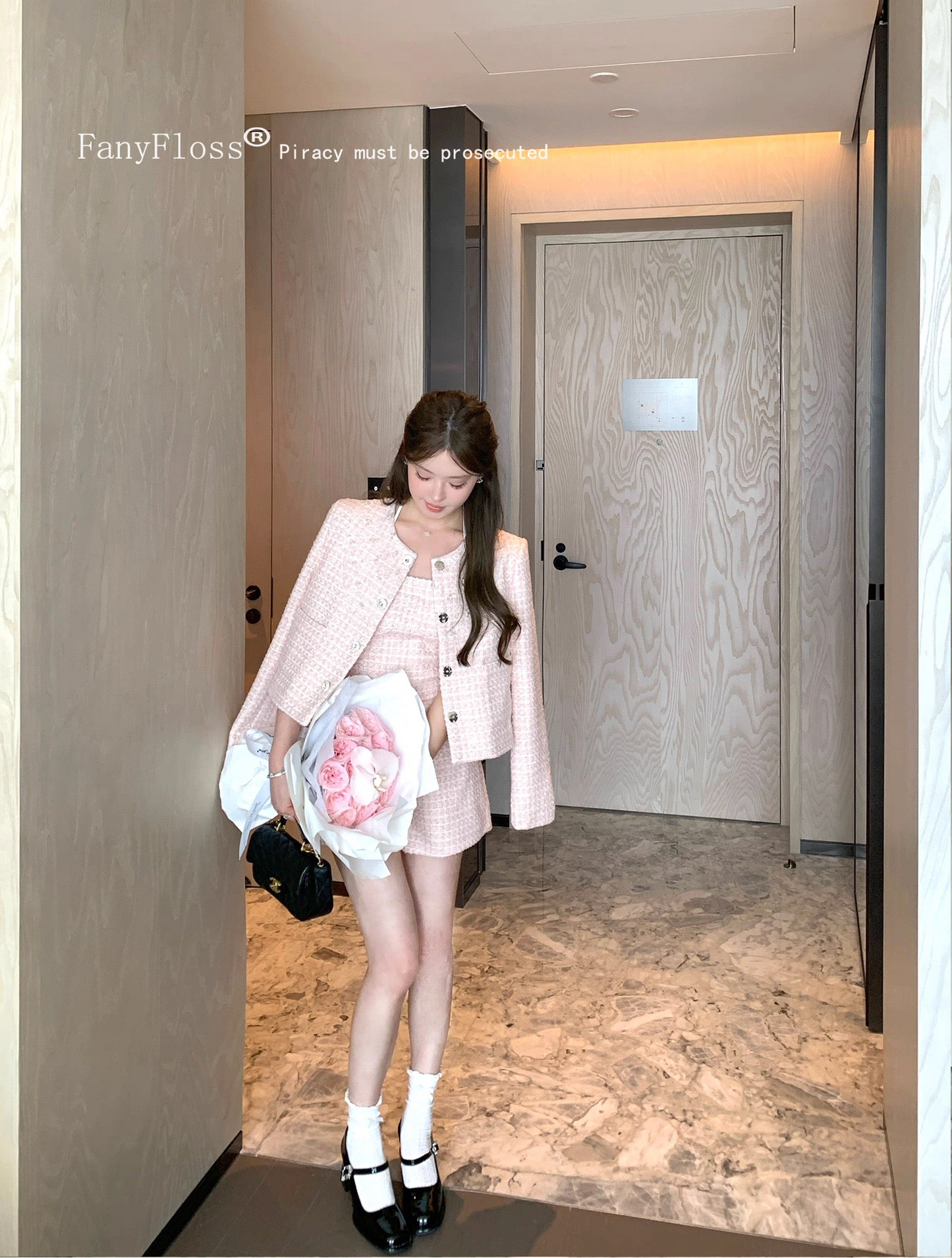 Rose Petal Tweed Set