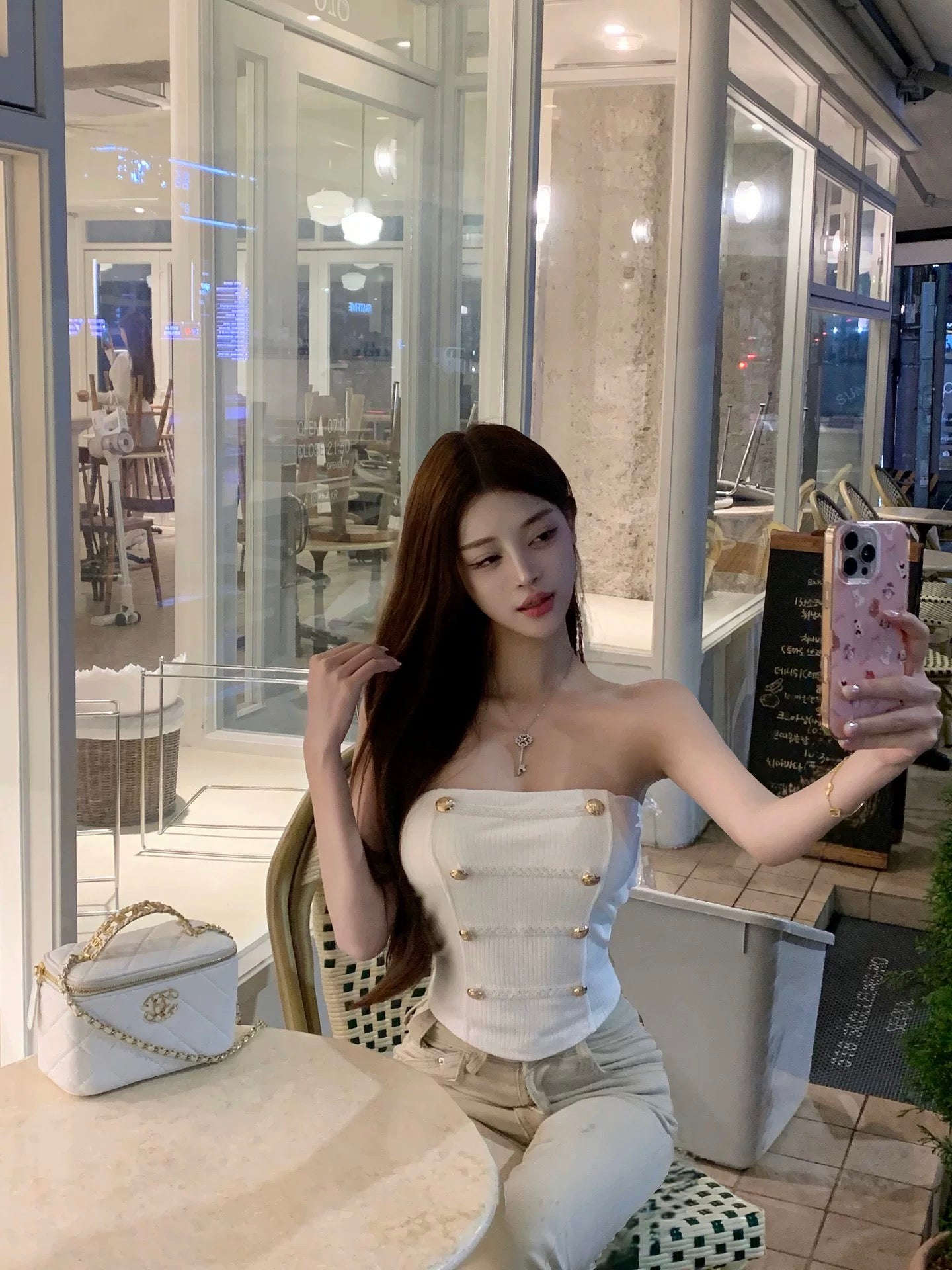 Chic Button Corset Top