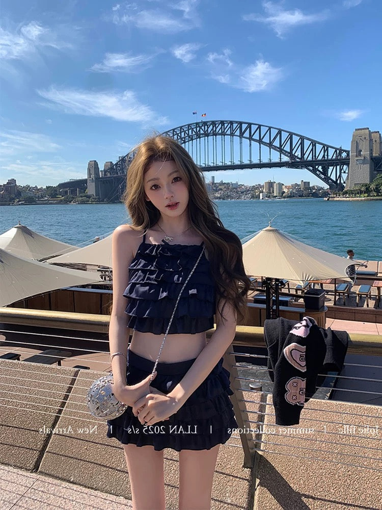 Sugar Ruffle Navy Set