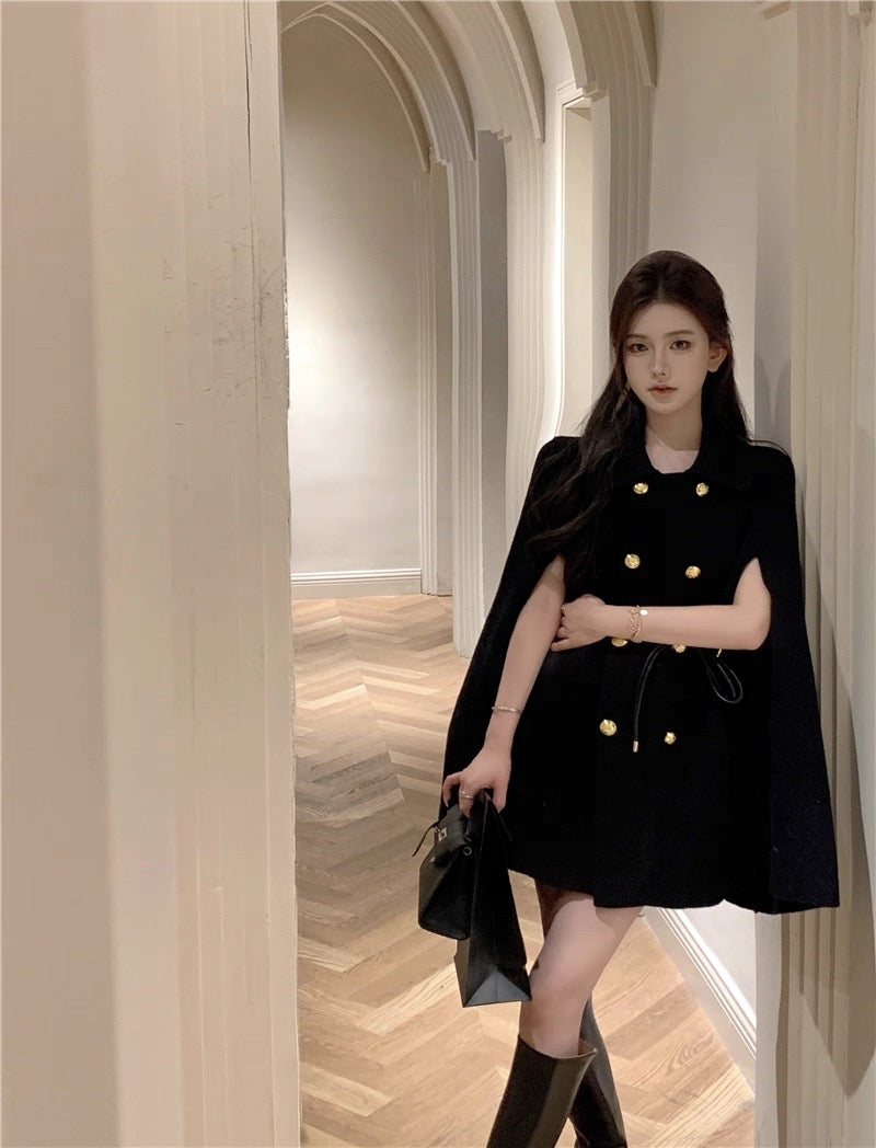 Golden Muse Cape Coat