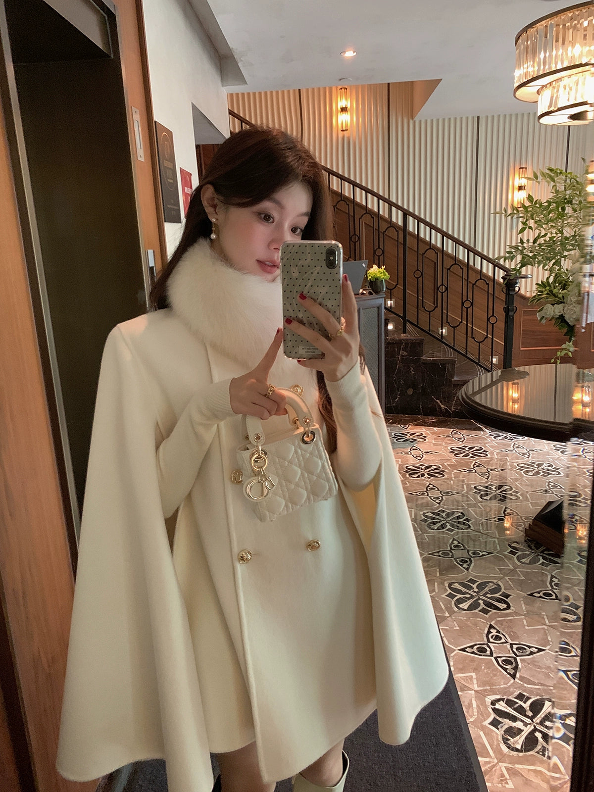 Etoile Fur Cape Coat