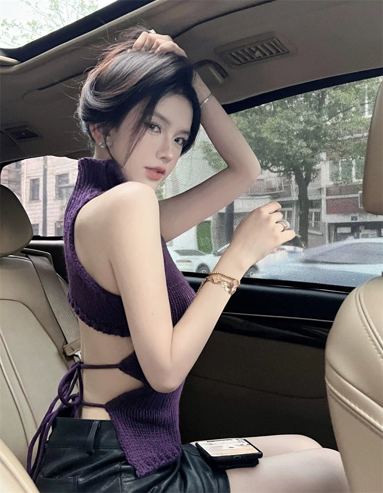 Amethyst Back Tie Knit