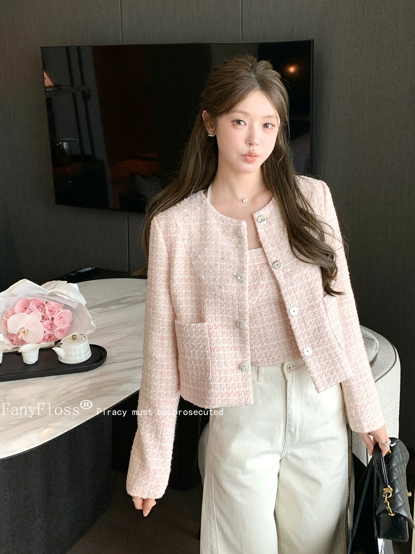 Rose Petal Tweed Set