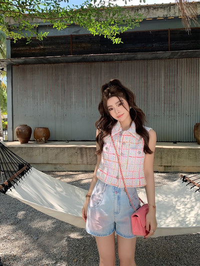 Candy Tweed Muse Top