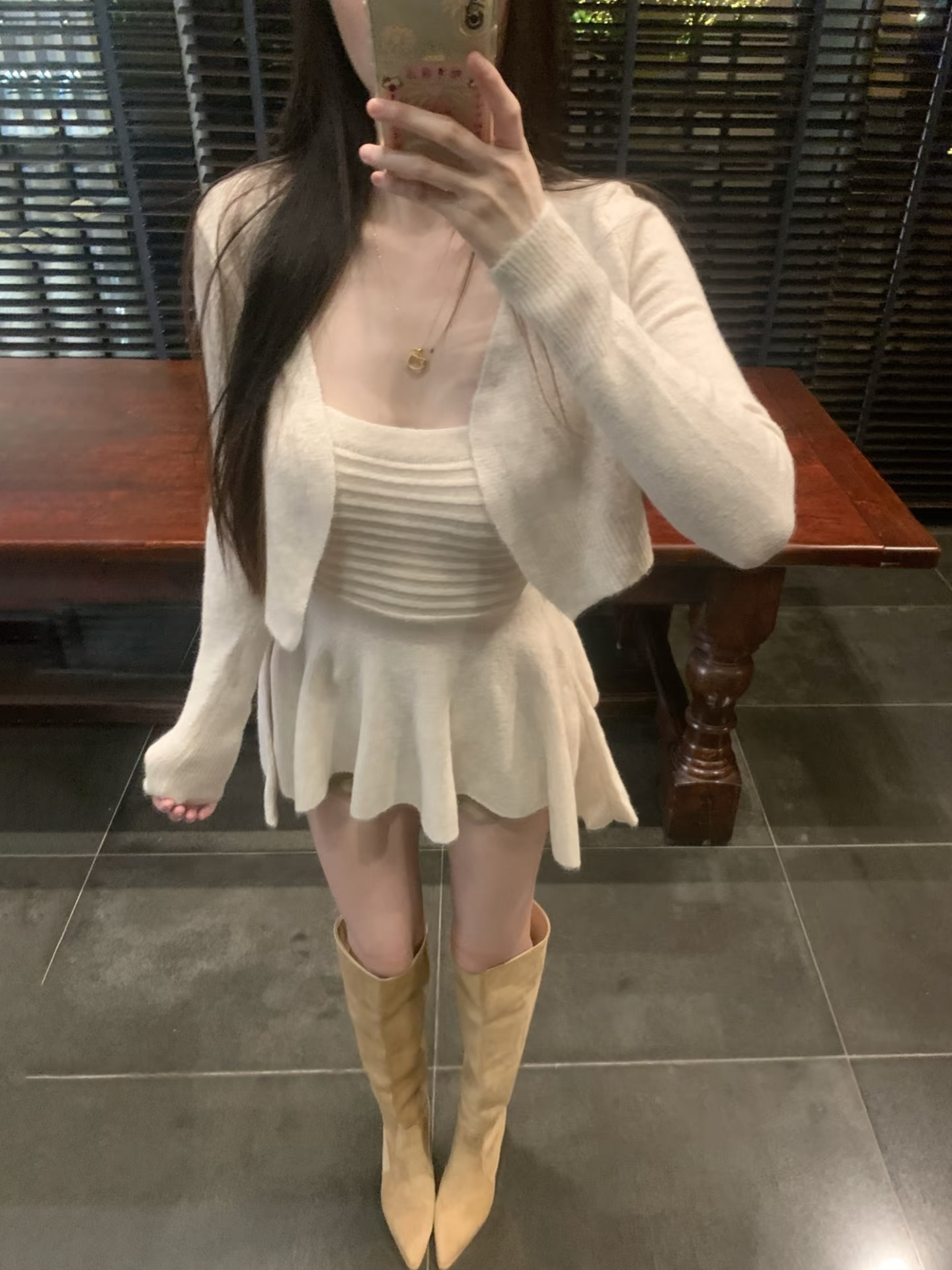Soft Peplum Knit Set