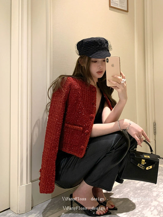 Rouge Tweed Jacket