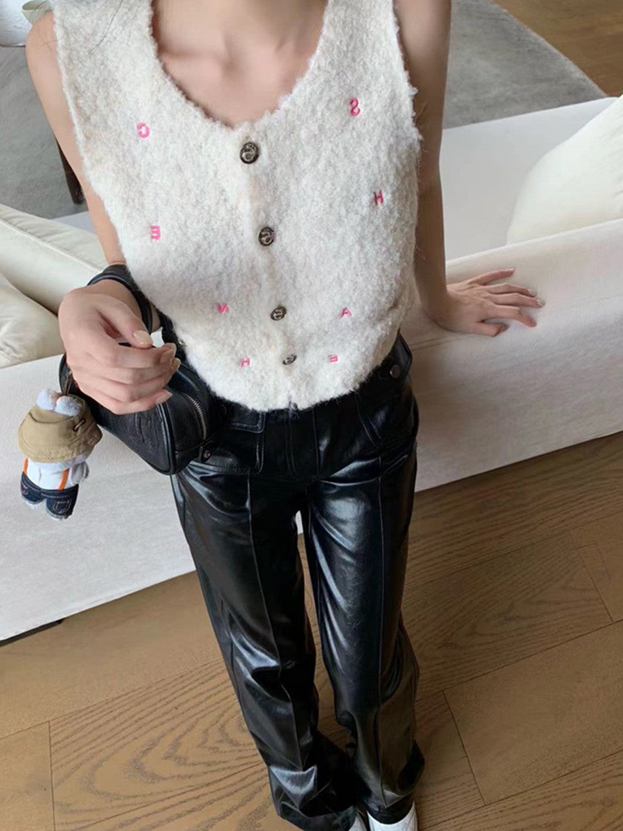 Signature Logo Tweed Vest