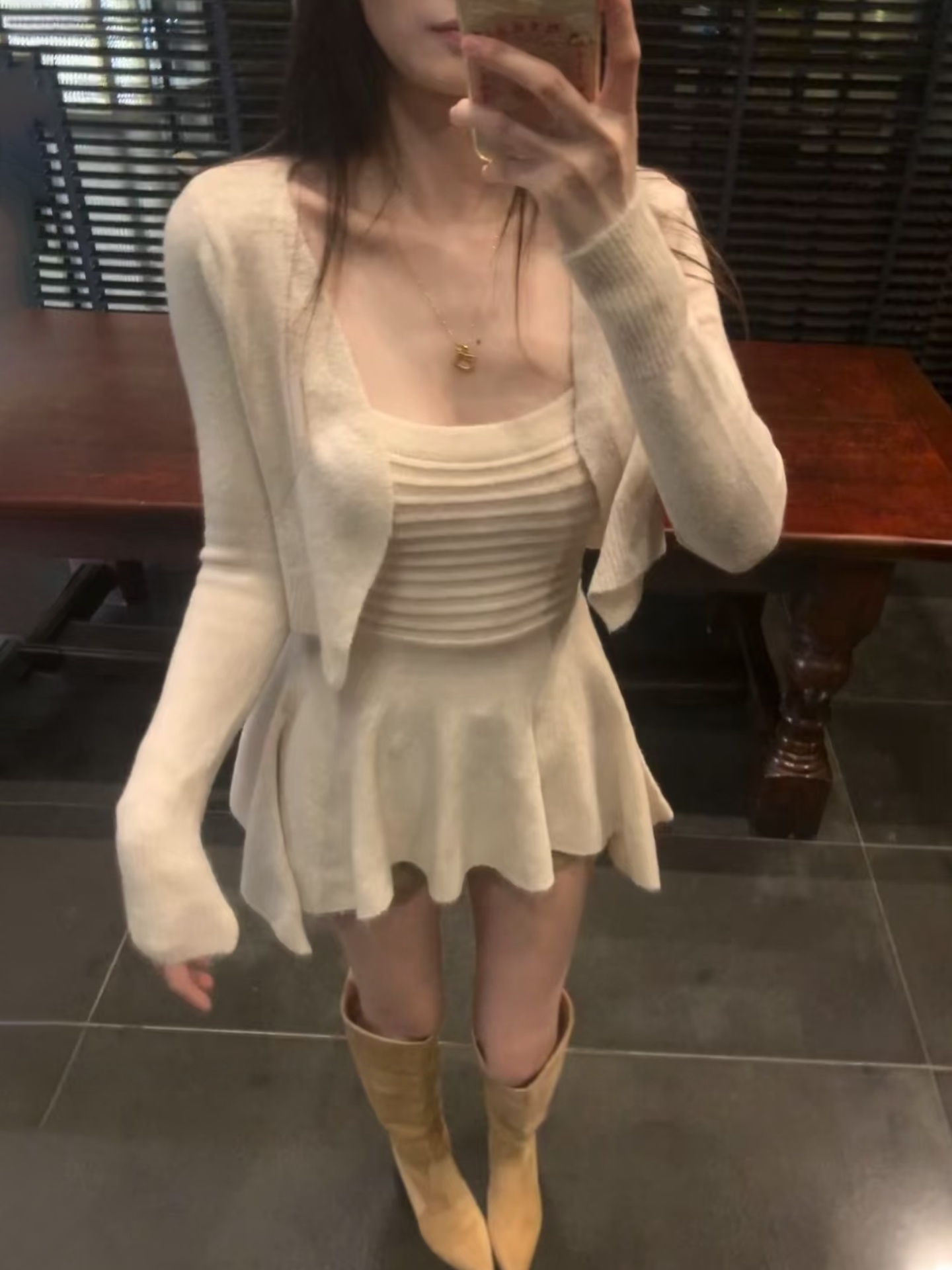 Soft Peplum Knit Set