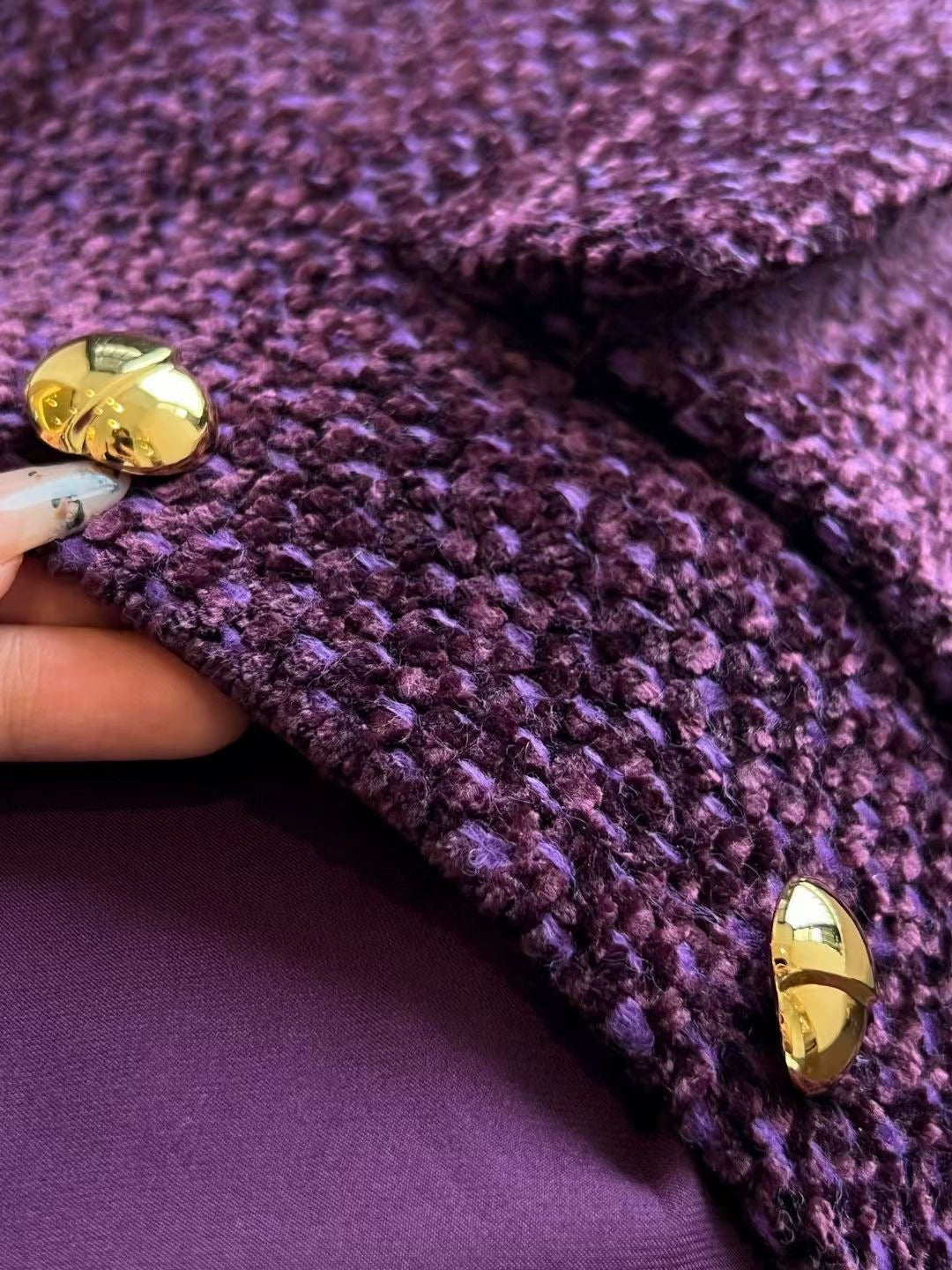 Royal Violet Tweed Jacket