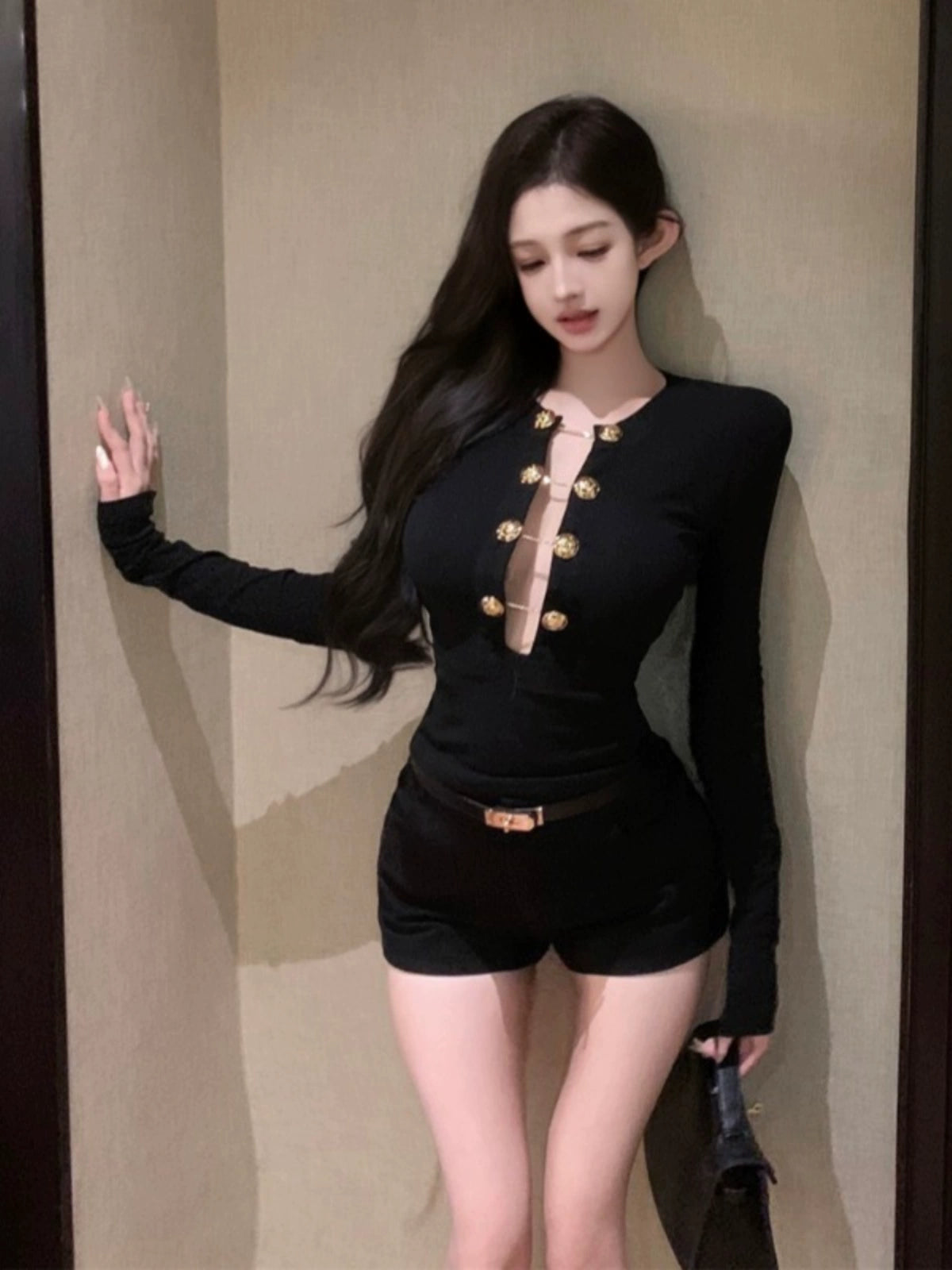 Gilded Chain Knit Top