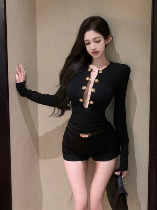 Gilded Chain Knit Top