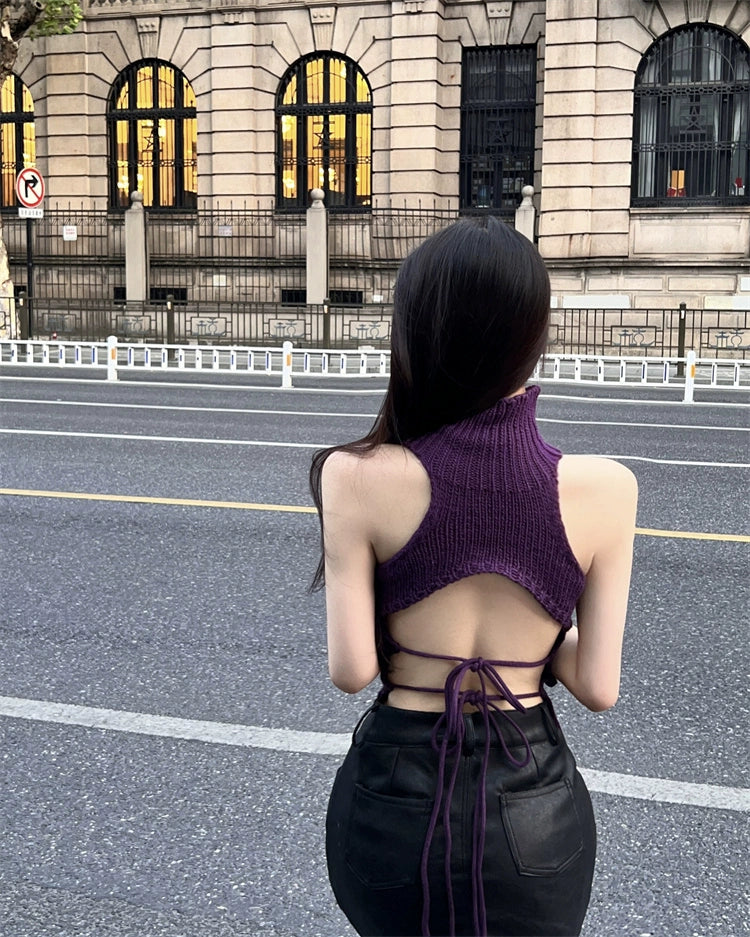 Amethyst Back Tie Knit