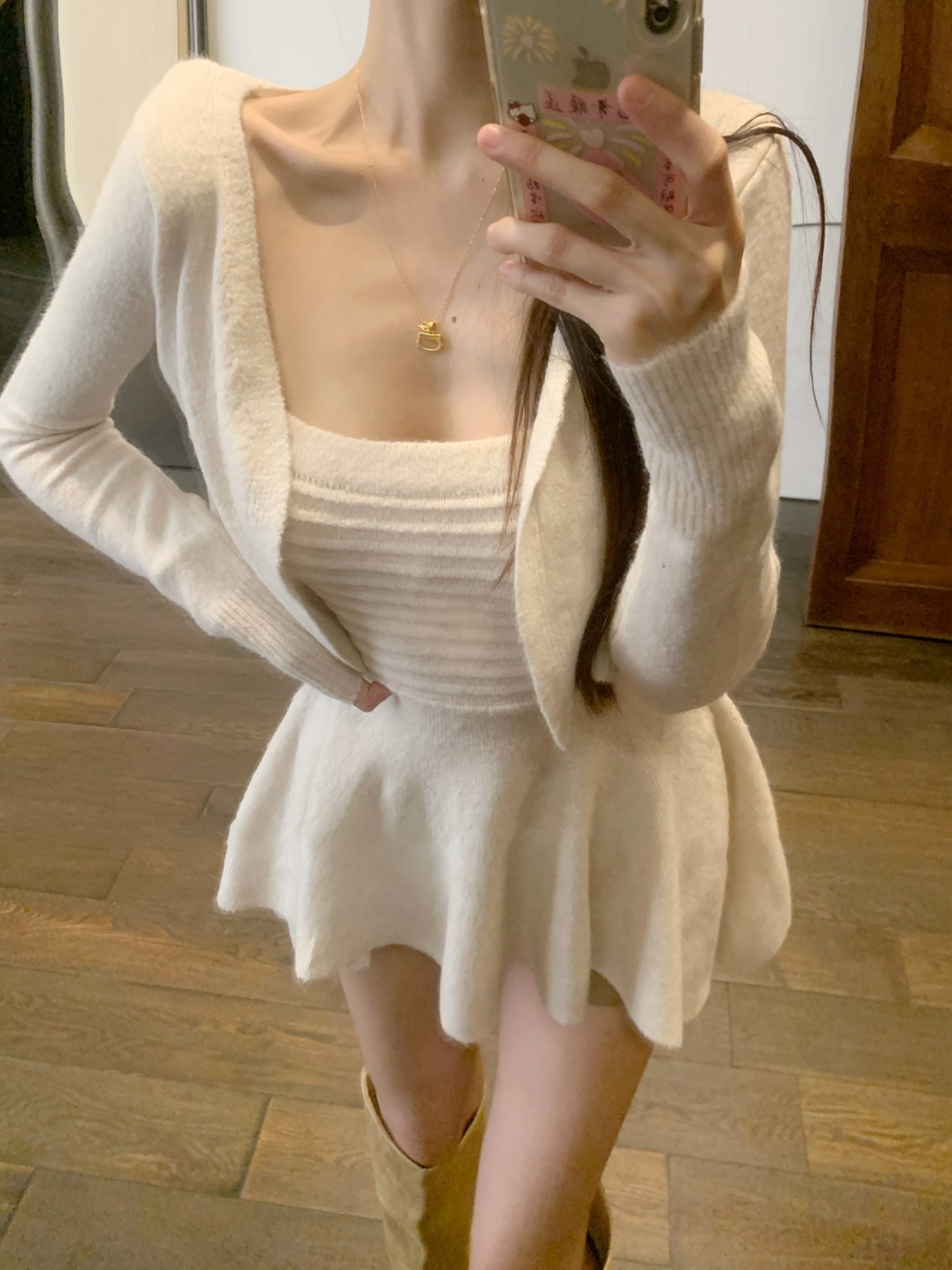 Soft Peplum Knit Set