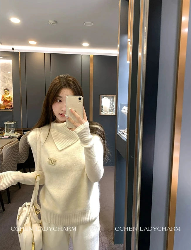 Feather Layer Knit Set