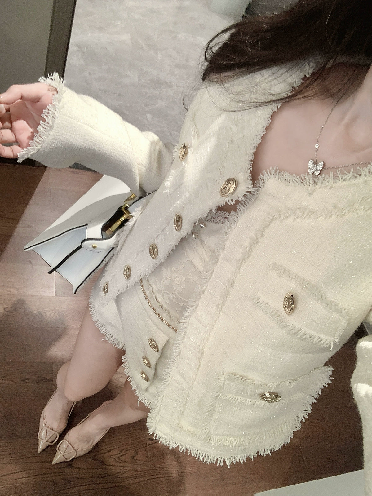 Pearl Crest Fringe Set