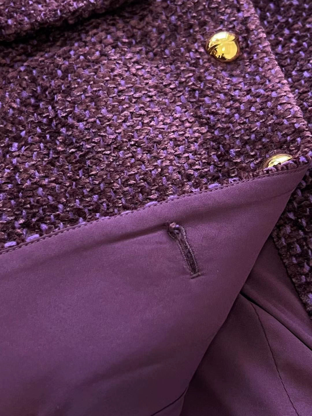 Royal Violet Tweed Jacket