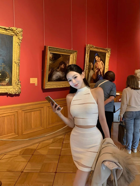 Sculpt Knit Set White