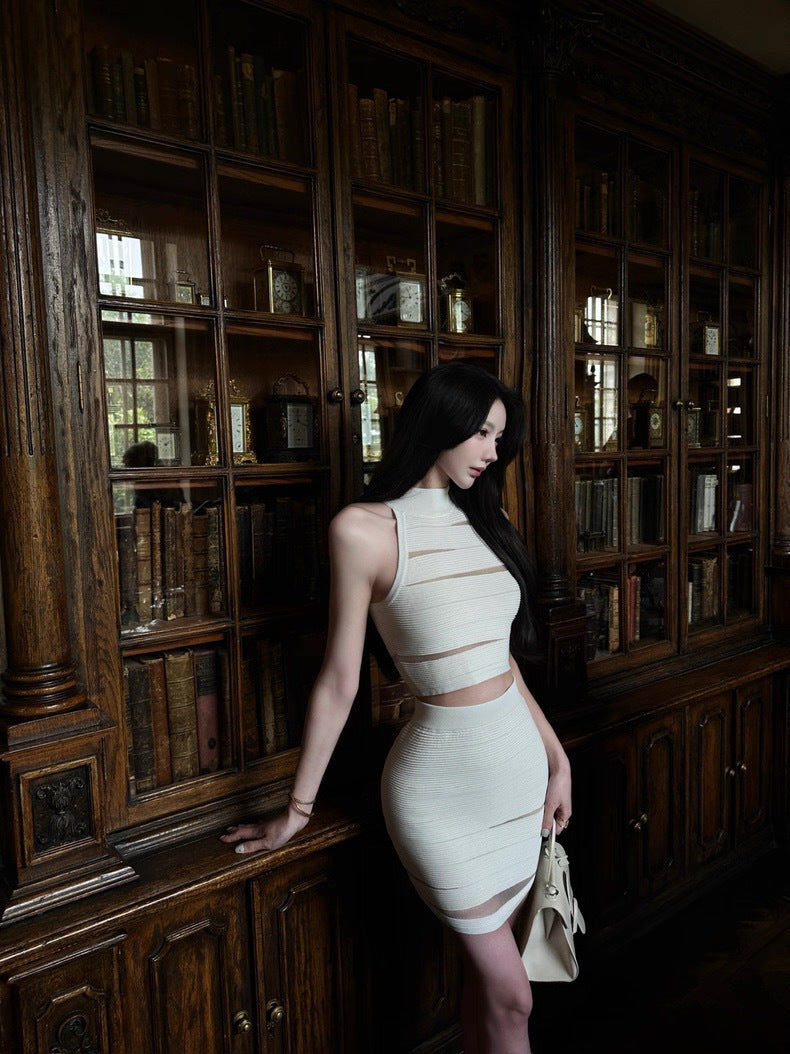 Sculpt Knit Set White